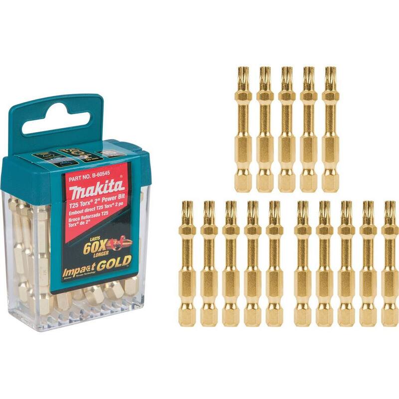 Punta de poder Impact GOLD T25 de 2 pulgadas Tic Tac (15 piezas) - B-60545
