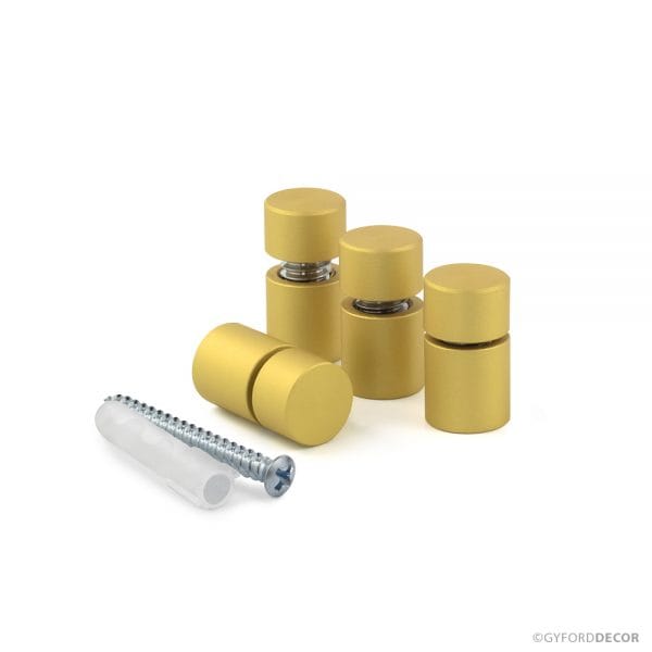 Simply Standoffs Complete 1/2"D x 1/2"L SIMPLY Standoff Kit - Matte Gold - OEMK-050MG