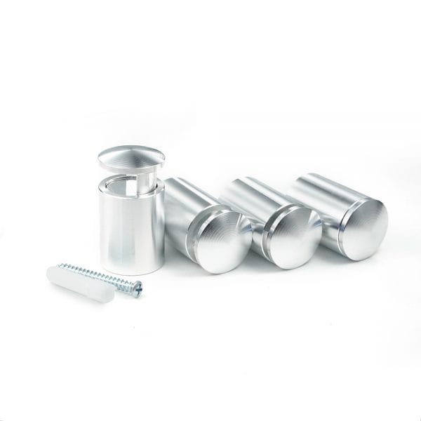 Simply Standoffs Complete 3/4"D  Edge Grip Kit - Bright Aluminum - OEMK-EG075AL