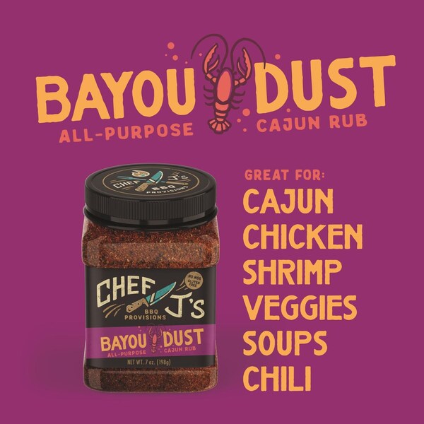 5280 Culinary Chef J's BBQ Provisions Bayou Dust BBQ Rub 7 oz - BAYOURUB-CS