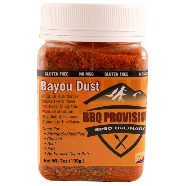 5280 Culinary Chef J's BBQ Provisions Bayou Dust BBQ Rub 7 oz - BAYOURUB-CS