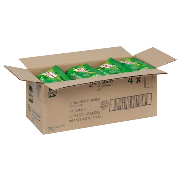 Knorr Knorr Soup Du Jour Chicken Gumbo Mix 16.9 oz., PK4 - 84124301