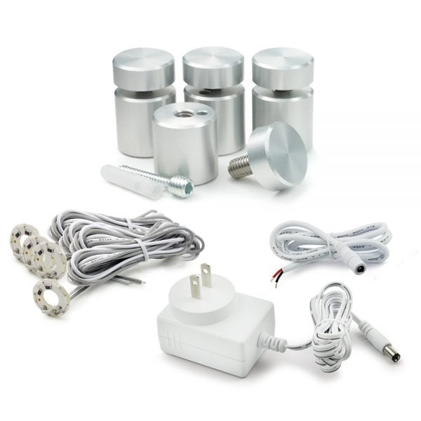 Gyford Décor Complete LED Standoff Kit - Green LED - Plug-In Power Supply - SOK-LEDGREEN-PI