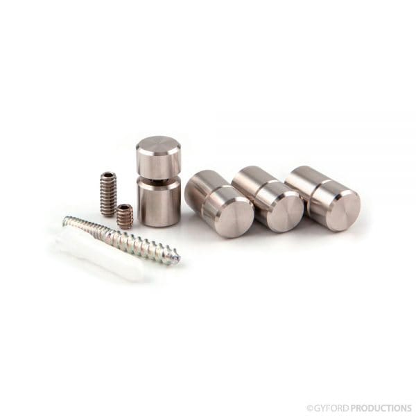 Gyford Décor Complete 1/2"D x 1/2"L Stainless Steel Standoff Kit - SOK-SS50-1500