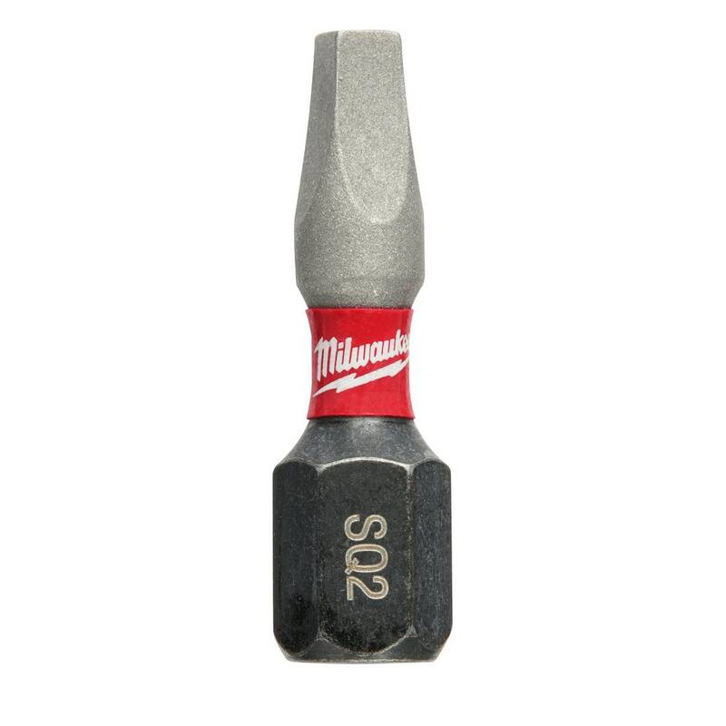 Milwaukee SHOCKWAVE Impact Duty 1 pulgada Square #2 Alloy Steel Insert Bit (paquete de 2) - 48-32-4422
