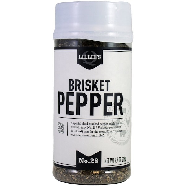 Lillies Q Brisket Pepper Rub, Black Pepper, 3.6 oz Jar - LQ00121-C