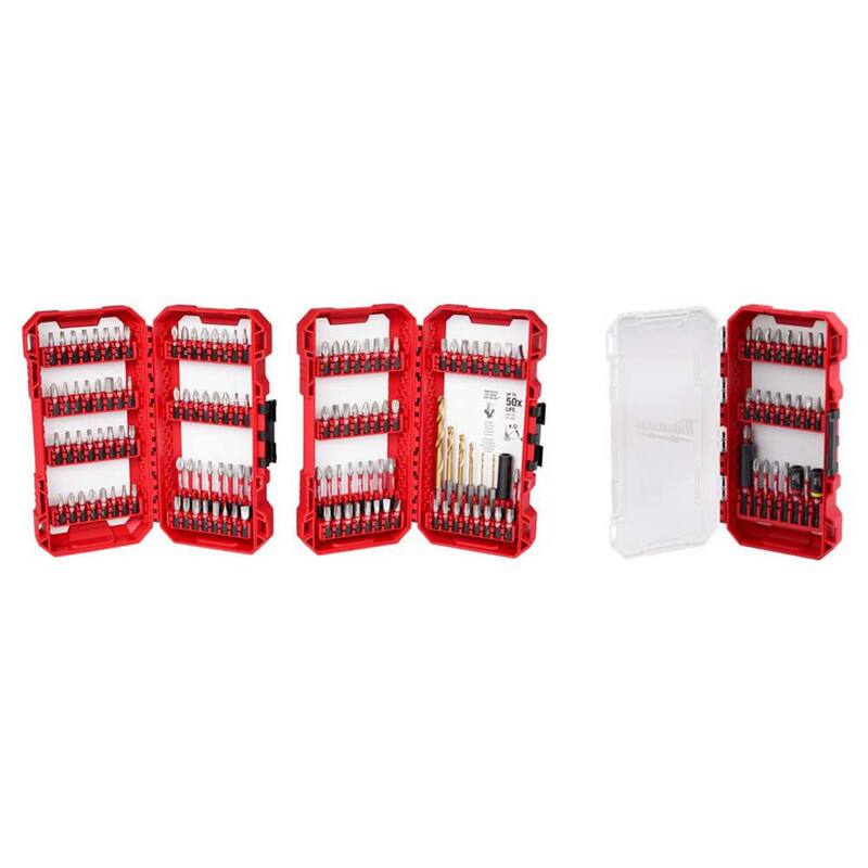Juego de puntas de destornillador de aleación de acero de trabajo pesado Milwaukee Shockwave Impact (145 piezas) - 48-32-5155-48-32-4095