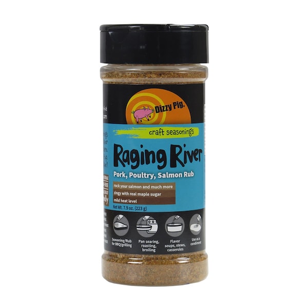 Dizzy Pig Dizzy Pig Raging River Pork/Poultry/Salmon BBQ Rub 7.9 oz - DP-RR-8