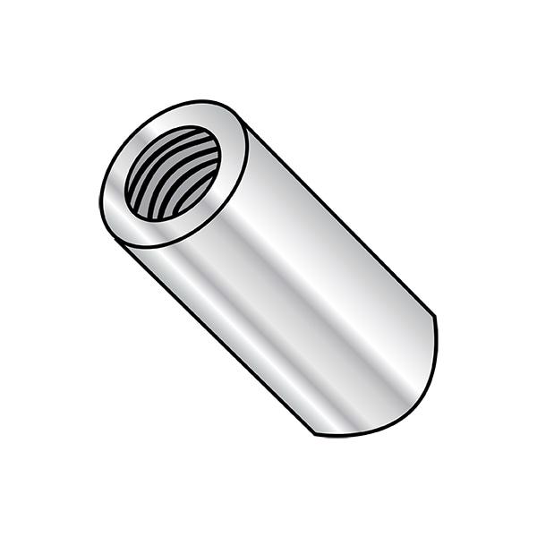 Zoro Select Round Standoffs, #6-32 Thrd Sz, 1/2 in Bd L, Aluminum 1/4 in OD, 1000 PK - 140806RFA