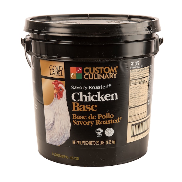 Gold Label Gold Label No MSG Added Savory Roasted Chicken Base 20lbs Tub - 91056EGLD