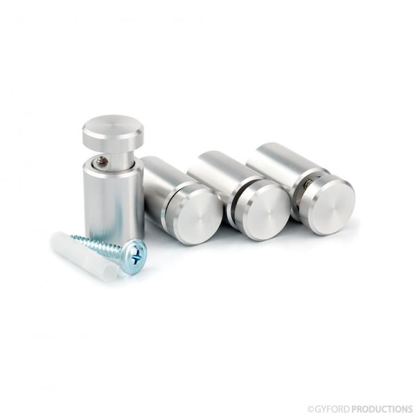Gyford Décor Round Standoffs, Aluminum Clear Anodized - SOK-PEG75