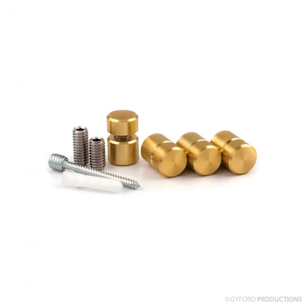 Gyford Décor Round Standoffs, Aluminum Brass Anodized - SOK-8-500BR