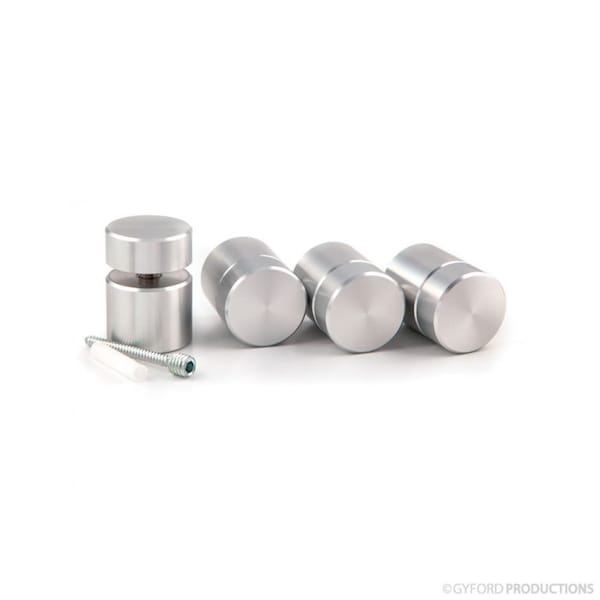Gyford Décor Round Standoffs, Aluminum Clear Anodized - SOK-3-1