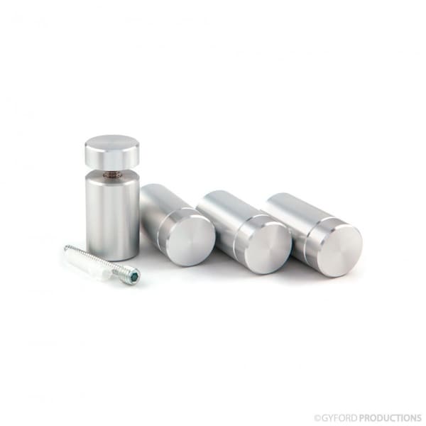 Gyford Décor Round Standoffs, Aluminum Clear Anodized - SOK-9-150