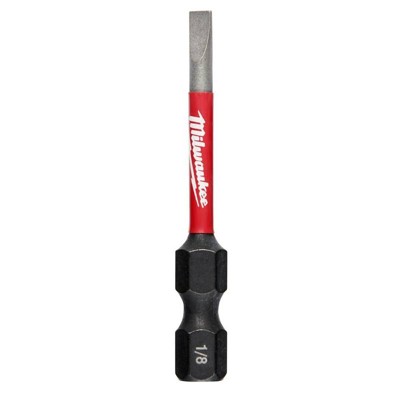 Milwaukee SHOCKWAVE Impact Duty 2 pulgadas x 1/8 pulgadas SL#6 Cabeza de Destornillador de Acero Aleado (1 pieza) - 48-32-4916