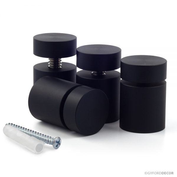 Simply Standoffs Complete 1"D x 1"L SIMPLY Standoff Kit - Matte Black - OEMK-100BL