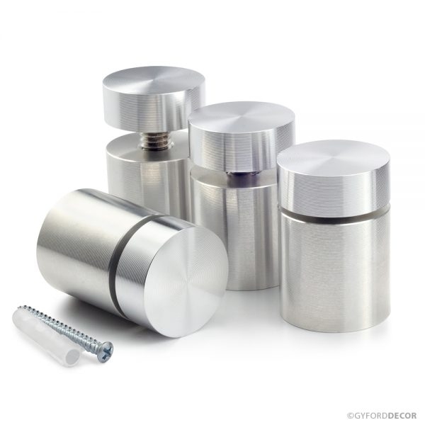 Simply Standoffs Complete 1"D x 1"L   Contractor Pack - Bright Aluminum - OEMK-CP100AL