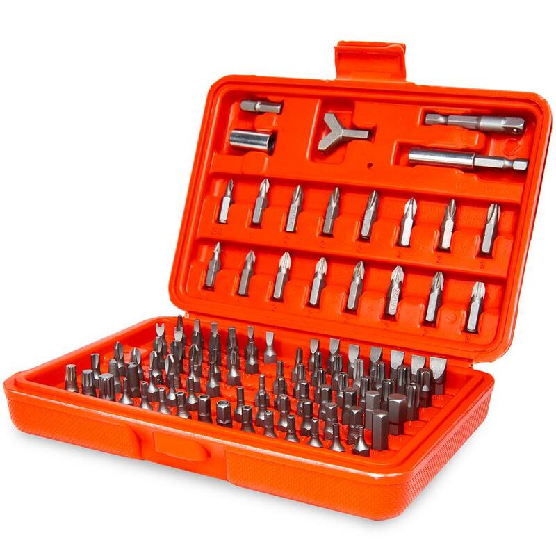 Juego de 100 puntas de seguridad hexagonales para unidad de 1/4 de pulgada de STARK USA con estuche - 46062-H