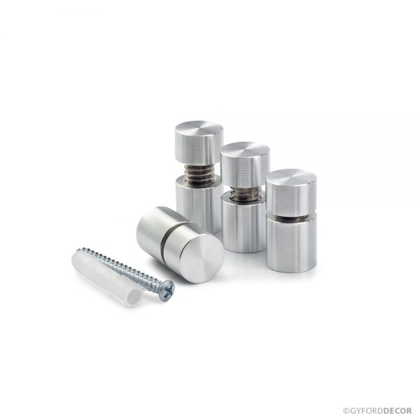 Simply Standoffs Complete 1/2"D x 1/2"L   Contractor Pack - Bright Aluminum - OEMK-CP50AL