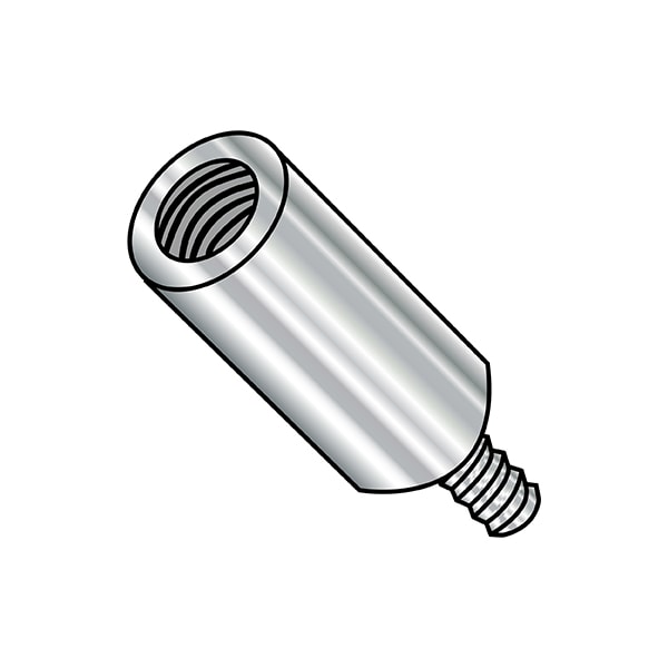 Zoro Select Round Standoffs, #8-32 Thrd Sz, 1-1/4 in Bd L, 18-8 Stainless Steel Plain, 1/4 in OD, 500 PK - 142008RM303