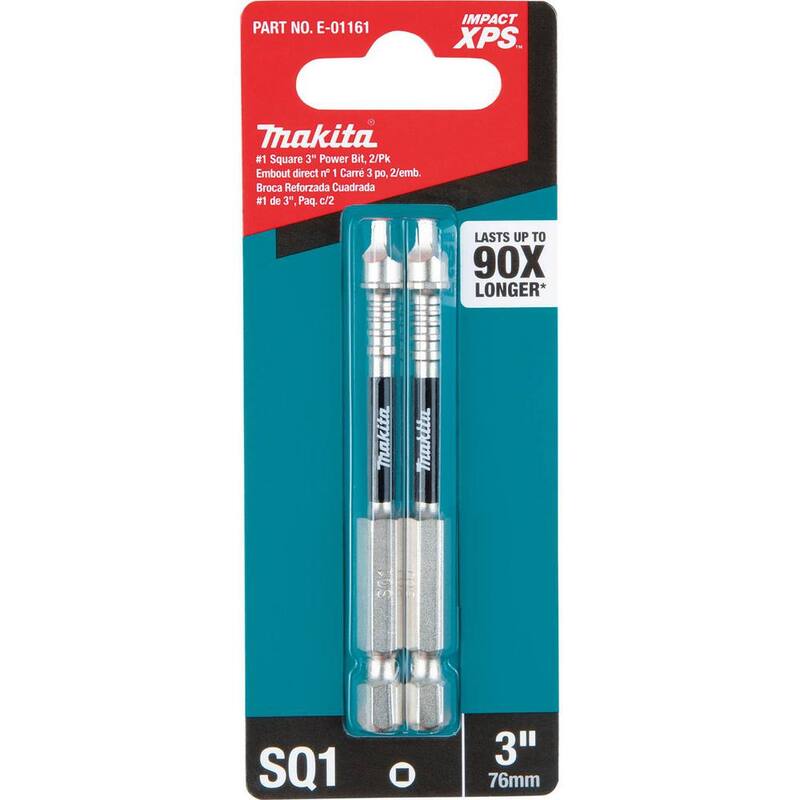 Makita IMPACT XPS #1 Cuadrado 3 in. Puntilla de Poder (Paquete de 2) - E-01161
