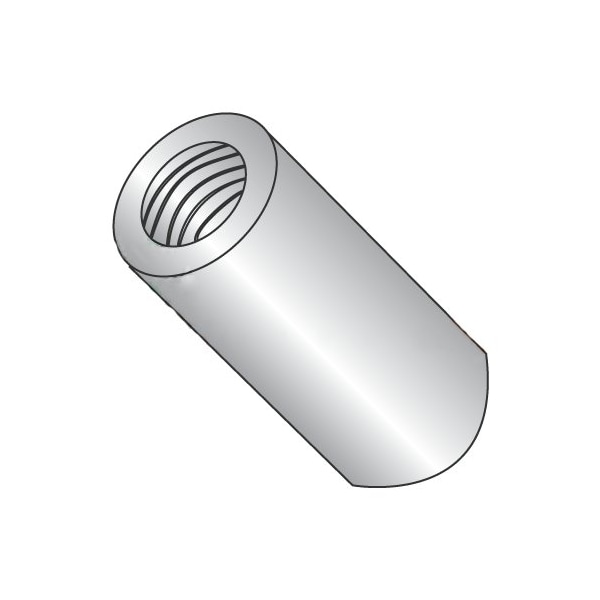 Newport Fasteners Round Standoffs, #6-32 Thrd Sz, 1/2 in Bd L, Aluminum Plain, 1/4 in OD, 1000 PK - 684575