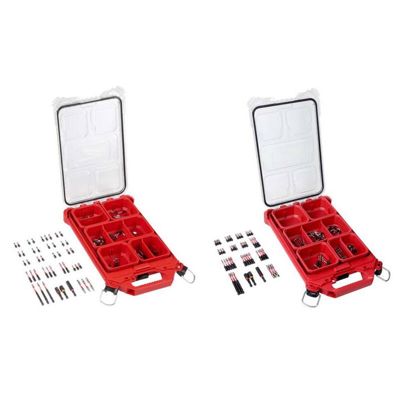 Juego de puntas de destornillador de acero de aleación Milwaukee Shockwave Impact Duty con estuche Packout (190 piezas) - 48-32-5157-48-32-4082
