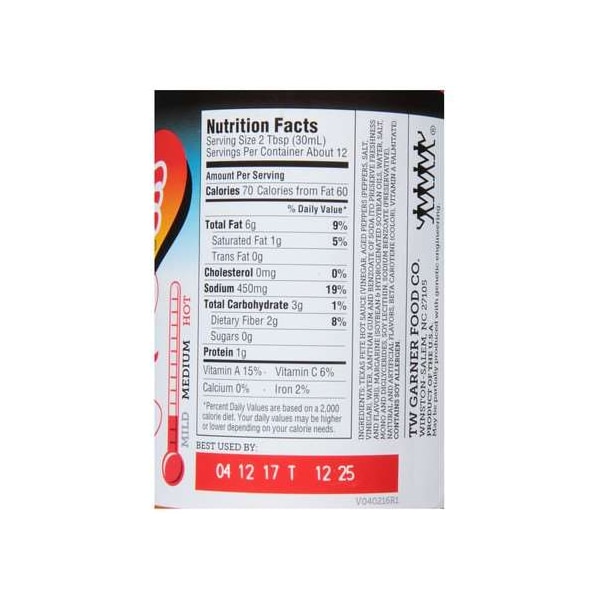 Texas Pete Texas Pete Extra Mild Wing Sauce 12 oz. Bottles, PK12 - 1.10103