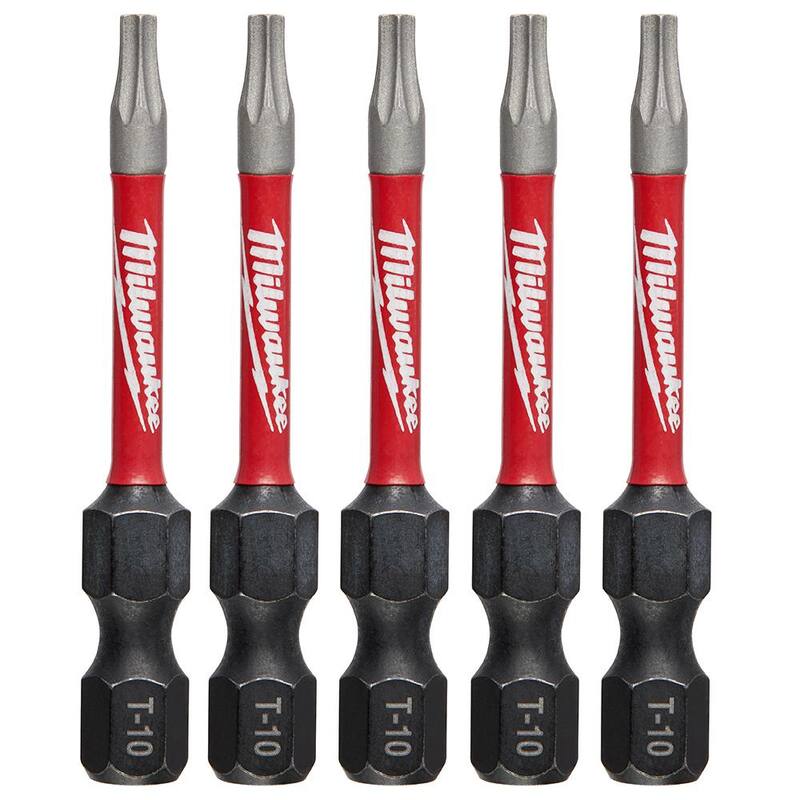 Milwaukee SHOCKWAVE Impact Duty 2 in. Puntas para desatornillador de acero de aleación T10 (paquete de 5) - 48-32-4682
