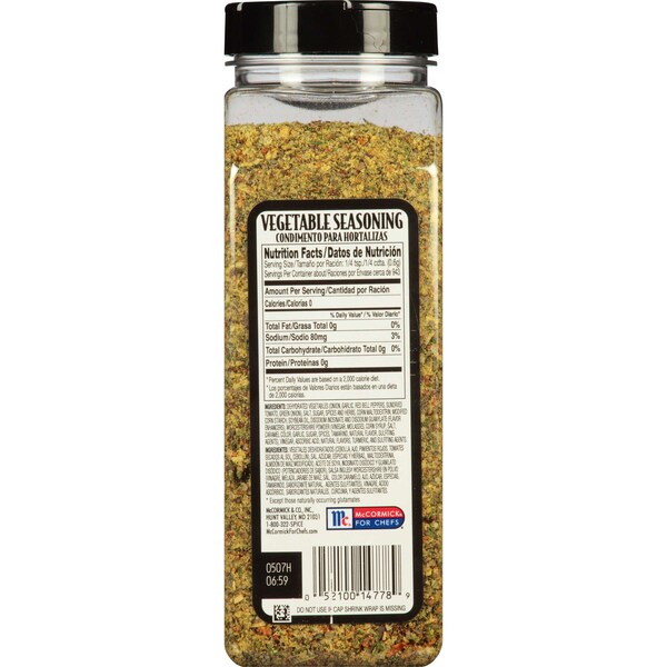 Mccormick McCormick Grill Mates Vegetable Seasoning 20 oz. Shaker, PK6 - 900036607
