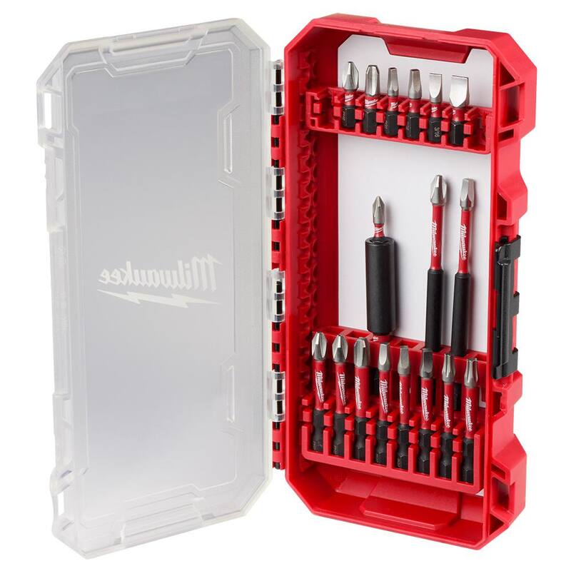 Juego de puntas de destornillador de acero de aleación Milwaukee SHOCKWAVE Impact Duty (18 piezas) - 48-32-4403