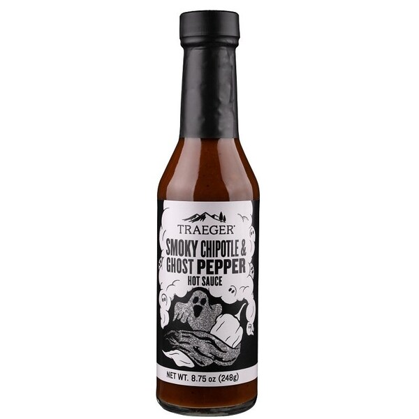 Traeger Hot Sauce, Ghost Pepper, Smoky Chipotle Flavor, 875 oz Bottle - HOT002