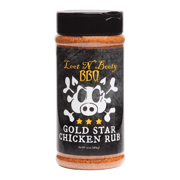 Bbq Spot Loot N' Booty Gold Star Chicken BBQ Rub 13 oz - OW88251