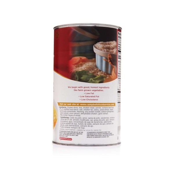 Campbells Condensed Soup Red & White Chicken With Rice Soup 50 oz., PK12 - 000001526
