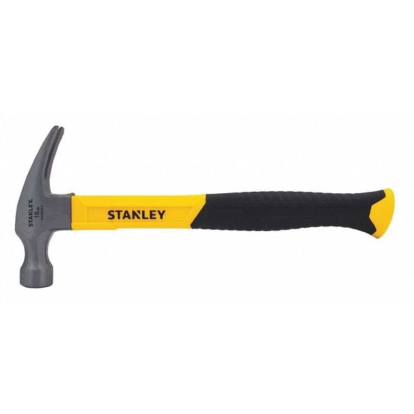 Stanley 16 oz Straight Claw Hammer Hammer, 12 in L Fiberglass Handle, Steel Head - STHT51511