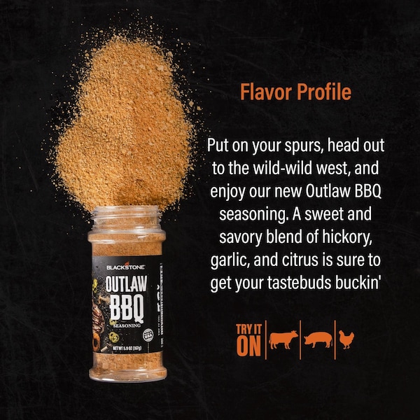 Blackstone Blackstone Outlaw BBQ Seasoning 5.9 oz - 4160