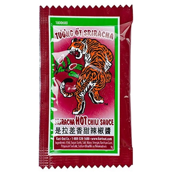 Kari-Out Siracha Sauce, 9 g Packet, 200PK - 1800600