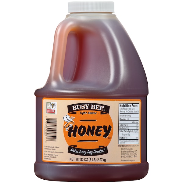 Busy Bee 80 oz. Busy Bee Light Amber Honey, PK6 - BB1024