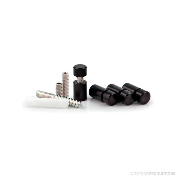 Gyford Décor Round Standoffs, Aluminum Black Anodized - SOK-7-050BL