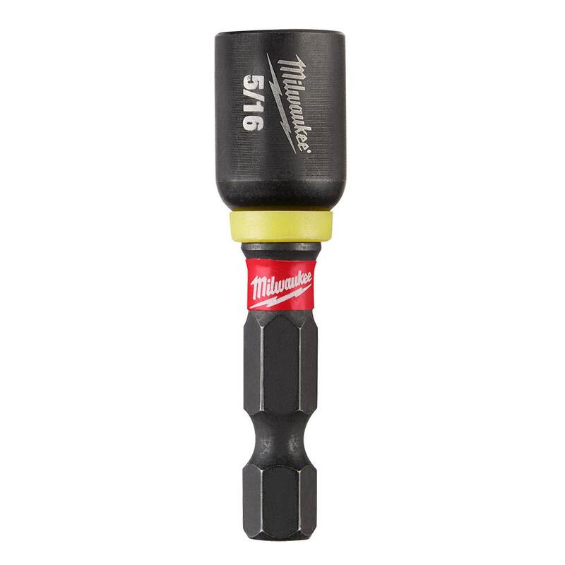 Milwaukee SHOCKWAVE Impact Duty 5/16 pulg. x 1-7/8 pulg. Controlador magnético de tuerca de acero aleado (paquete de 1) - 49-66-4503.