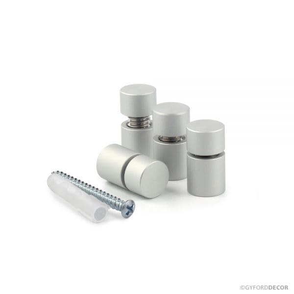 Simply Standoffs Complete 1/2"D x 1/2"L SIMPLY Standoff Kit - Matte Silver - OEMK-050MS
