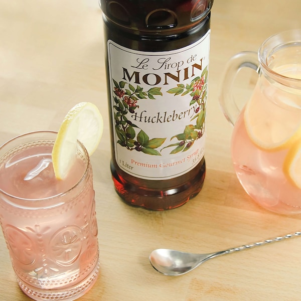 Monin Monin Huckleberry Syrup 1 Liter Bottle, PK4 - M-FR133F