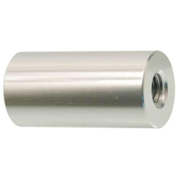 Zoro Select Round Standoffs, 5/16"-18 Thrd Sz, 3 in Bd L, Aluminum Clear Anodized, 3/4 in OD, 2 PK - ZA0174-AL28