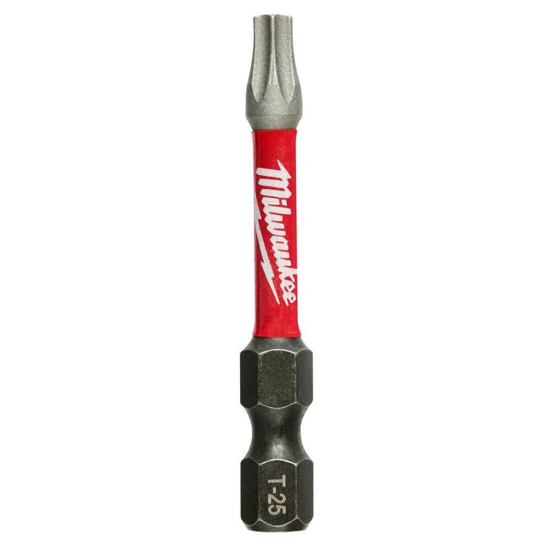 Milwaukee SHOCKWAVE Impact Duty 2 pulgadas T25 Torx Aleación de acero Puntas de destornillador (paquete de 1) - 48-32-4485
