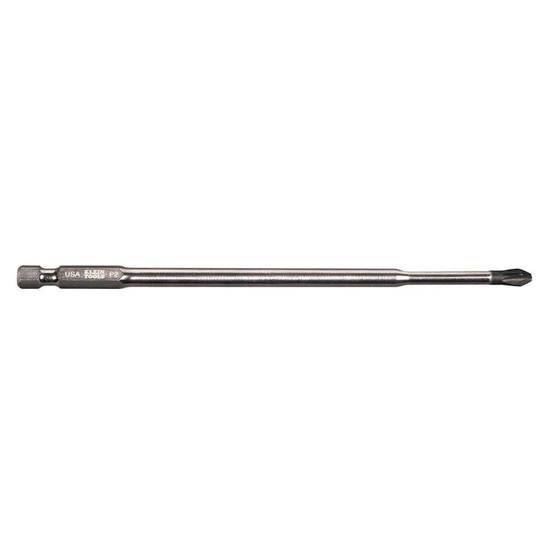 Klein Tools #2 Phillips 6 in. Steel Power Driver Bit (paquete de 2) - PH262