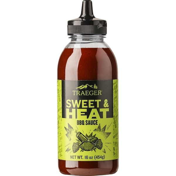 Traeger Sweet and Heat Spicy BBQ Marinade, Heat, Spicy, Sweet, 16 oz, Bottle - SAU065