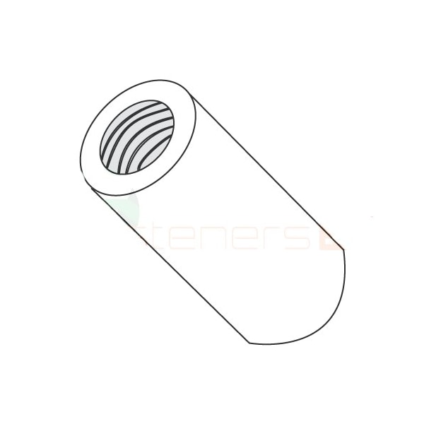 Newport Fasteners Round Standoffs, #10-32 Thrd Sz, 5/8 in Bd L, Nylon Plain, 3/8 in OD, 1000 PK - 171086