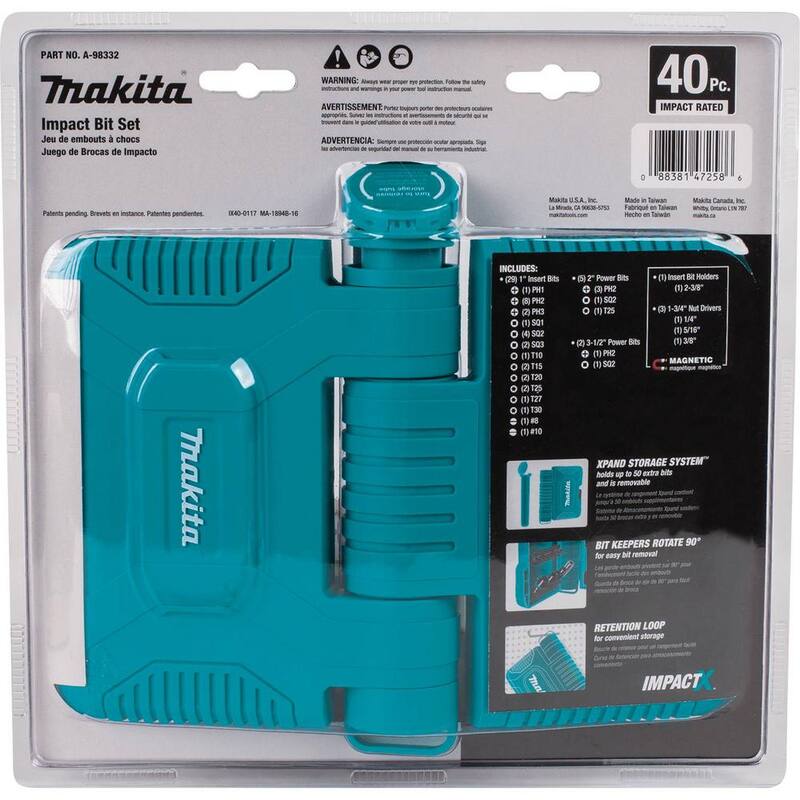 Set de puntas para taladro de impacto Makita (40 piezas) - A-98332