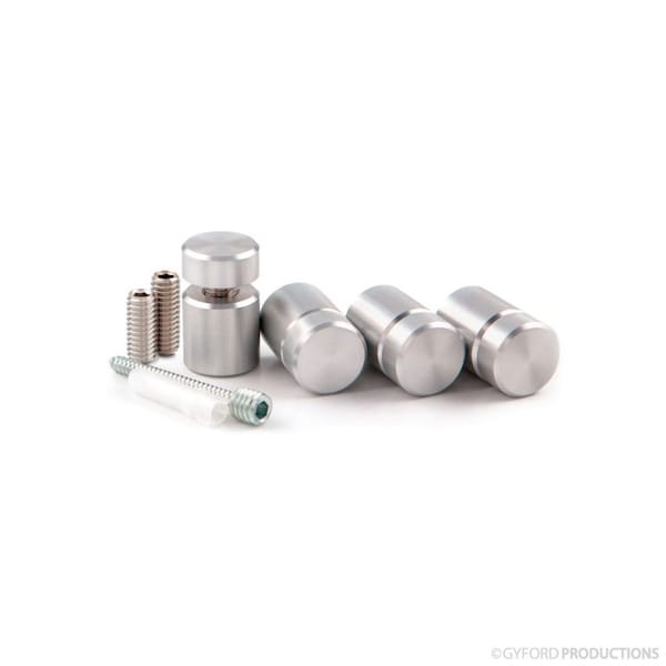 Gyford Décor Round Standoffs, Aluminum Clear Anodized - SOK-75-075