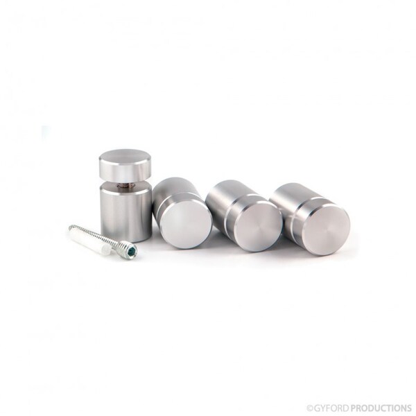 Gyford Décor Round Standoffs, Aluminum Clear Anodized - SOK-9-100